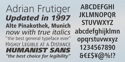 Frutiger Next Paneuropean Font Poster 3